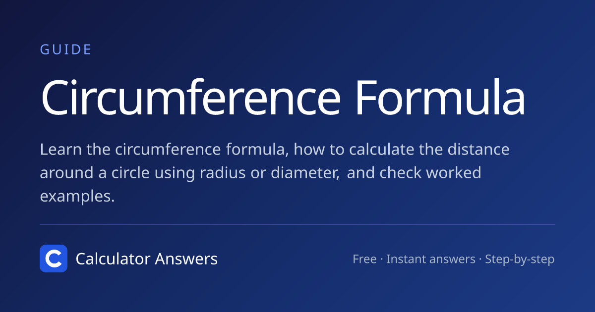 Circumference Formula: How to Find the Circumference of a Circle ...